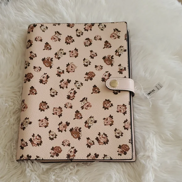 Coach Pink Floral Planner with Snap Closure - Picture 1 of 3